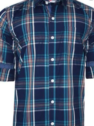blue cotton casual shirt - 17821494 - Very Small Image - 1