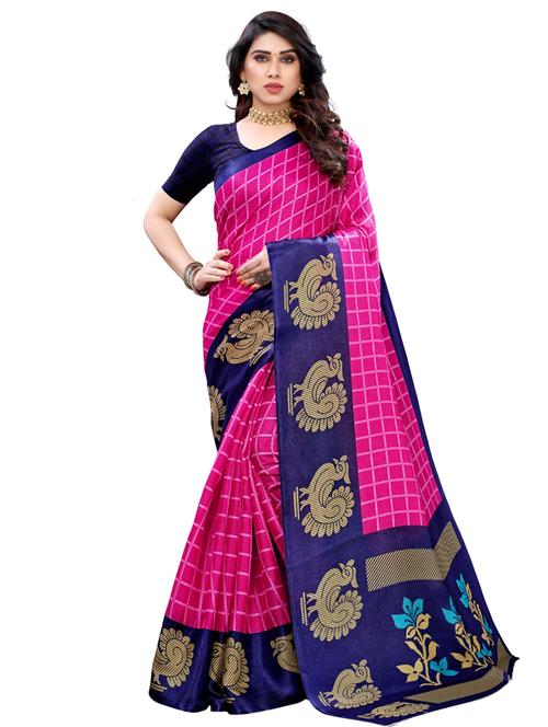printed bhagalpuri saree with blouse - 17821612 - Very Small Image - 1