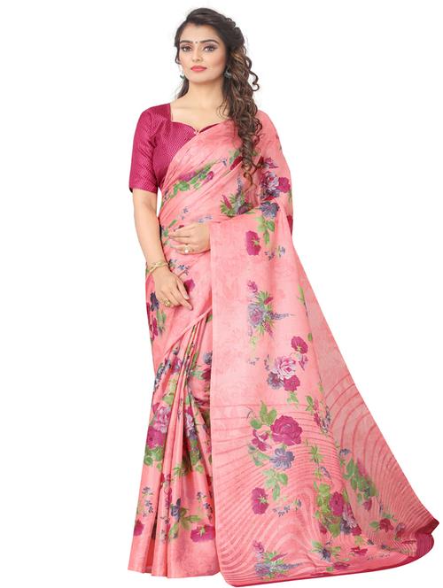 floral bhagalpuri saree with blouse - 17821615 - Very Small Image - 1