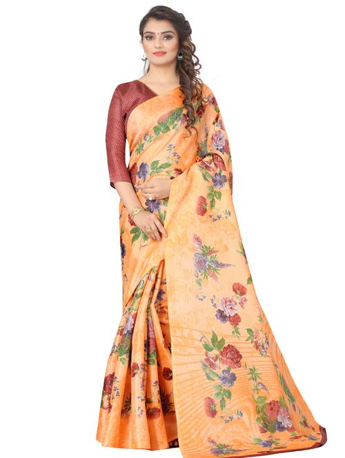 floral bhagalpuri saree - 17821617 - Very Small Image - 1