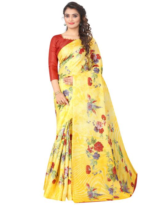 floral bhagalpuri saree with blouse - 17821618 - Very Small Image - 1