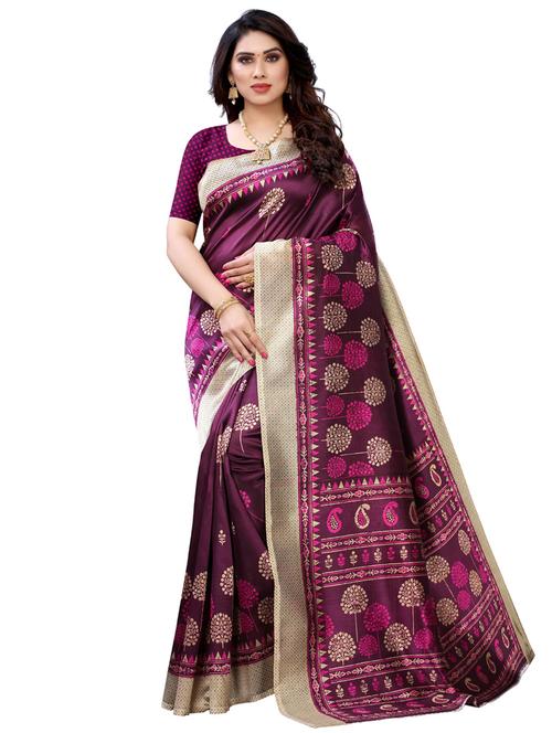 printed bhagalpuri saree with blouse - 17821621 - Very Small Image - 1