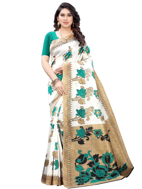 floral bhagalpuri saree with blouse - 17821624 - Very Small Image - 1