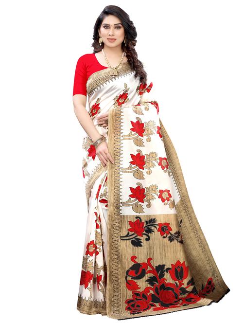 floral bhagalpuri saree with blouse - 17821625 - Very Small Image - 1