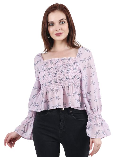 off shoulder floral crop top - 17821818 - Very Small Image - 1