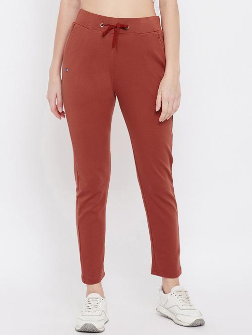 drawstring waist solid track pant - 17822630 - Very Small Image - 1
