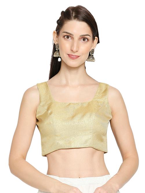 gold tissue printed blouse - 17822921 - Very Small Image - 1
