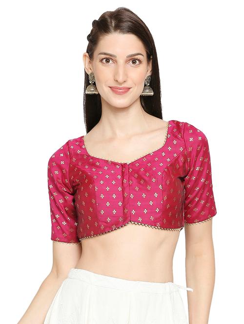 foil print gota work blouse - 17822945 - Very Small Image - 1