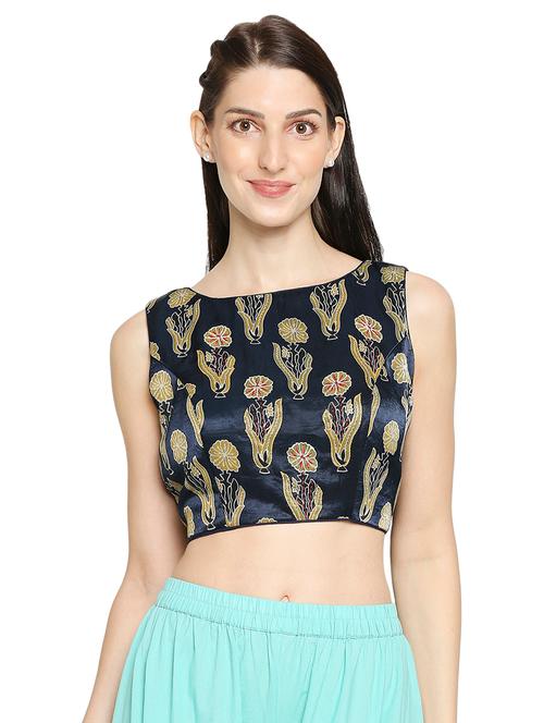 foil print gota work blouse - 17822947 - Very Small Image - 1