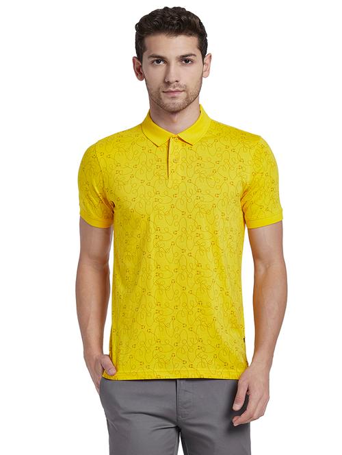 yellow printed polo t-shirt - 17823081 - Very Small Image - 1