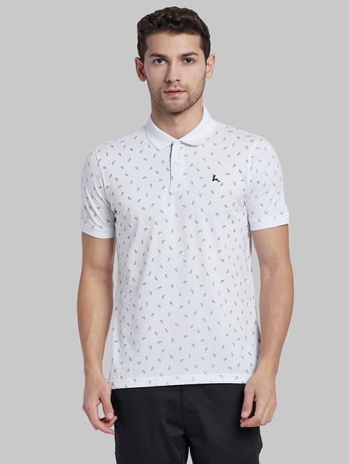 white printed polo t-shirt - 17823082 - Very Small Image - 1