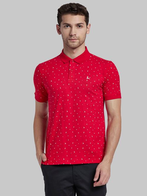 red printed polo t-shirt - 17823083 - Very Small Image - 1