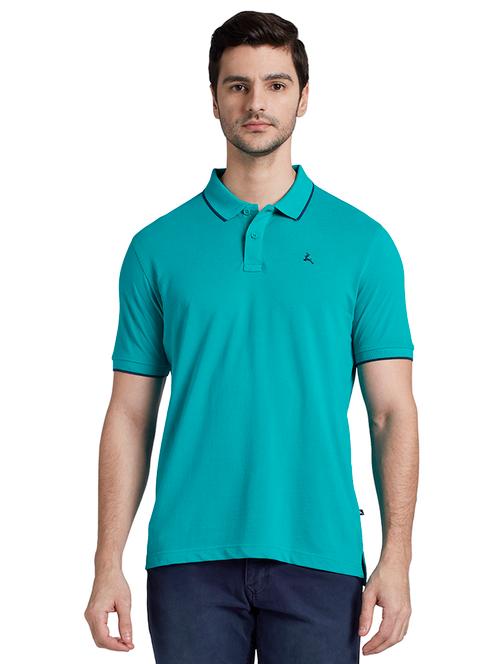 green solid polo t-shirt - 17823086 - Very Small Image - 1