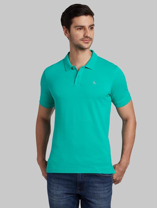 green solid polo t-shirt - 17823097 - Very Small Image - 1