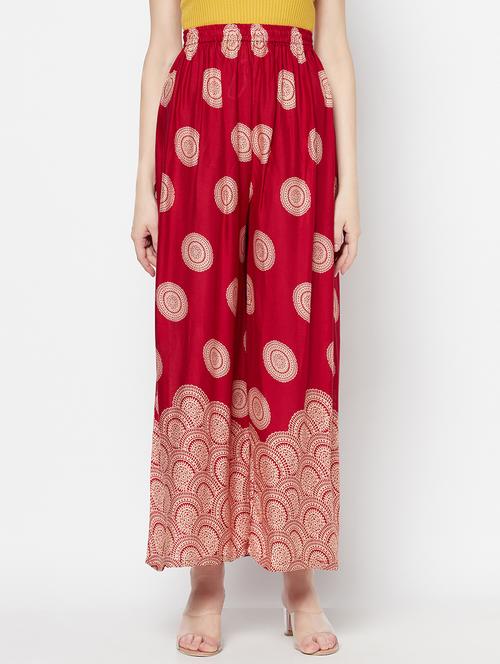 mid rise printed palazzo - 17823204 - Very Small Image - 1