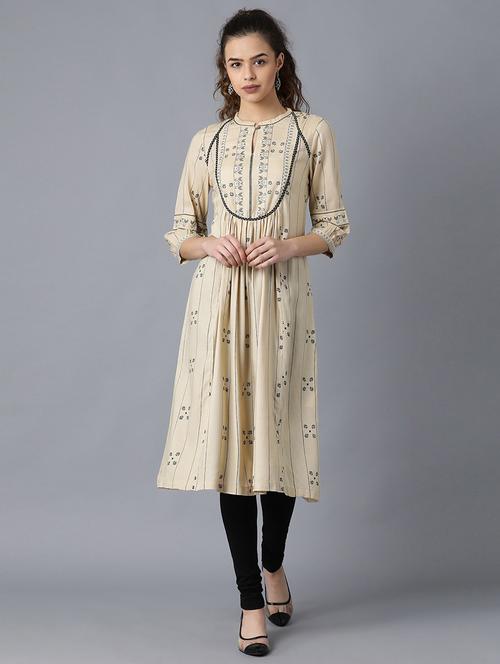 women's flared kurta - 17823296 - Very Small Image - 1