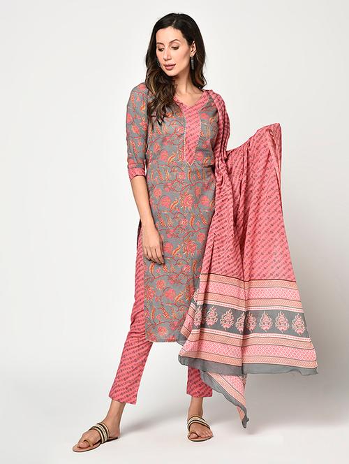 printed kurta pant set - 17823396 - Very Small Image - 1