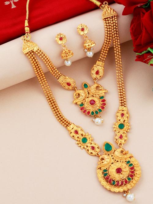 gold plated necklaces and earring - 17823747 - Very Small Image - 1