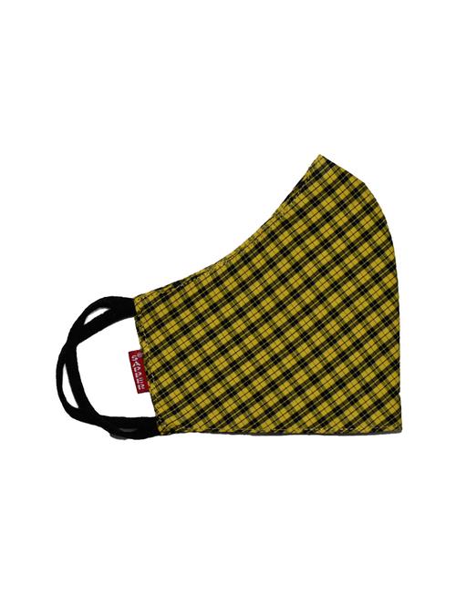 yellow cotton printed women mask - 17823784 - Very Small Image - 1