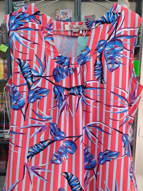 ledies top linen cotton flower printed - 17823985 - Very Small Image - 1