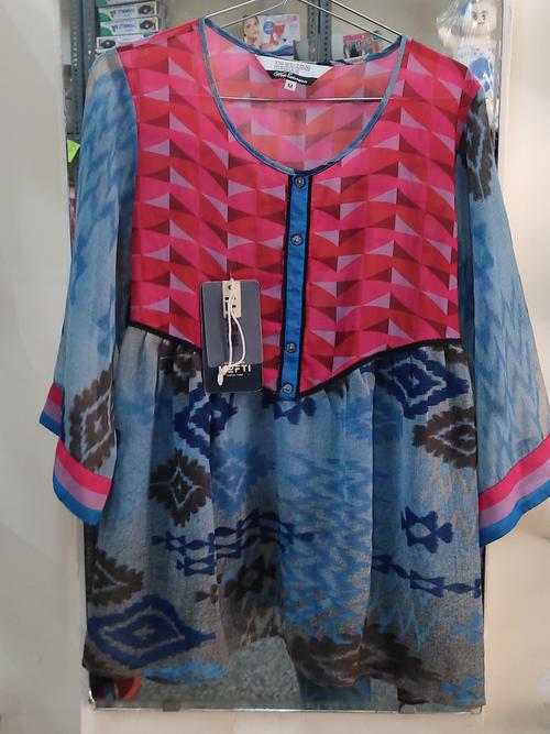 crop top flower printed fancy zorjet - 17824003 - Very Small Image - 1