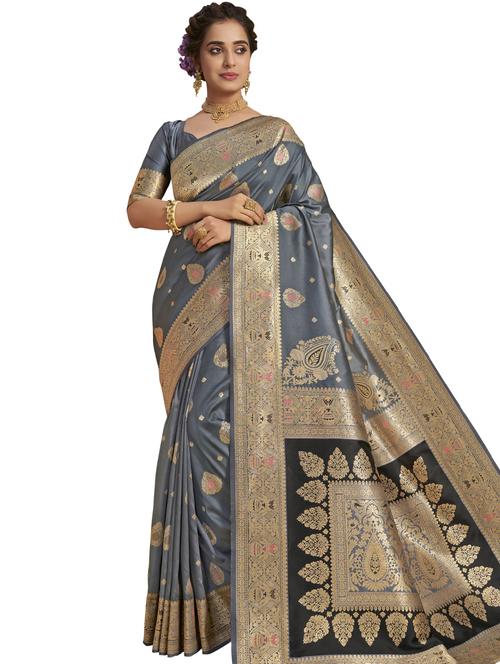 self design woven saree - 17824093 - Very Small Image - 1
