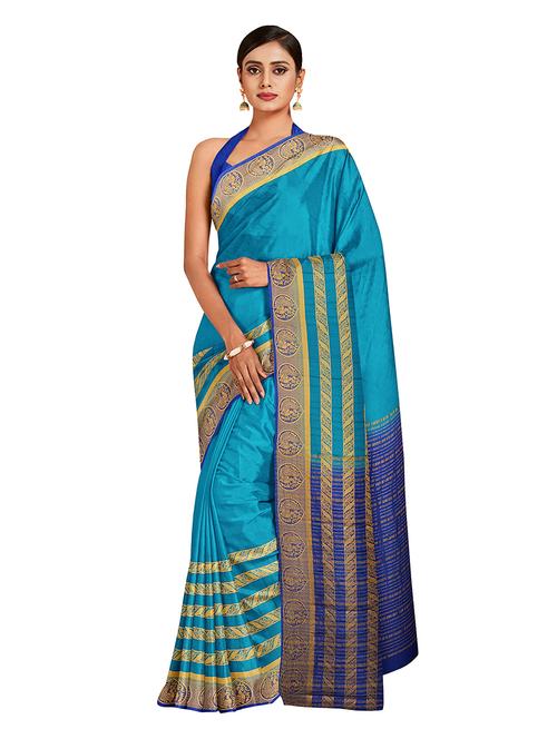 solid mysore silk saree - 17824240 - Very Small Image - 1