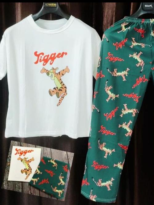 multi colored cotton nightwear set - 17824435 - Very Small Image - 1