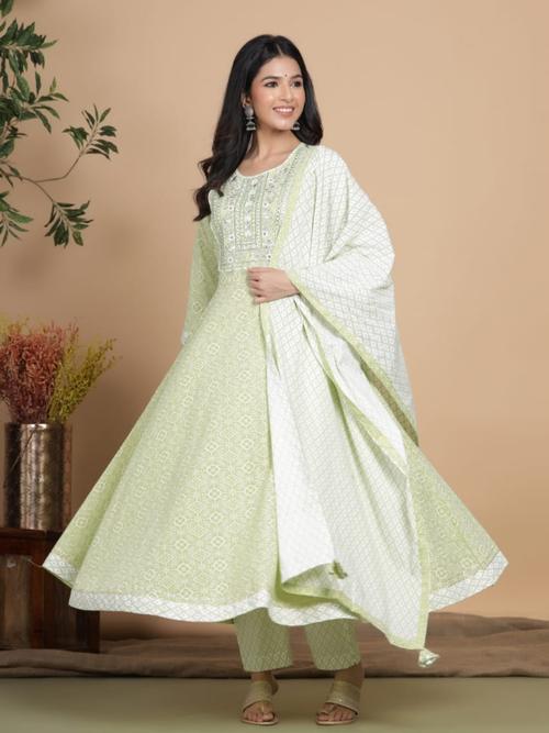 cotton suit light green color - 17825217 - Very Small Image - 1