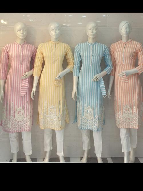 cotton suit multi color linening patti - 17825223 - Very Small Image - 1