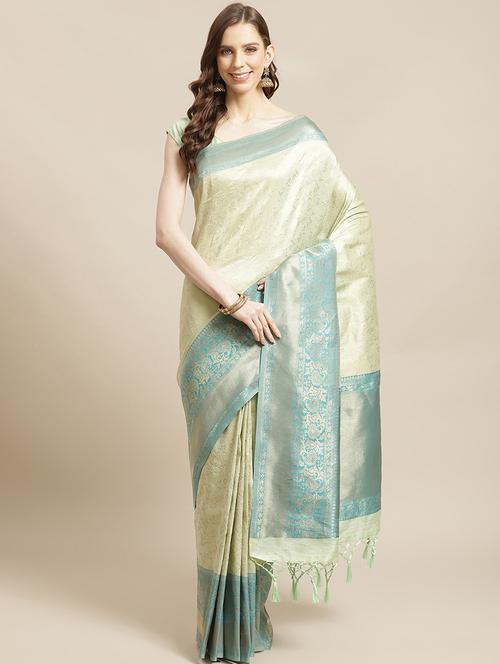jacquard banarasi saree with blouse - 17826198 - Very Small Image - 1
