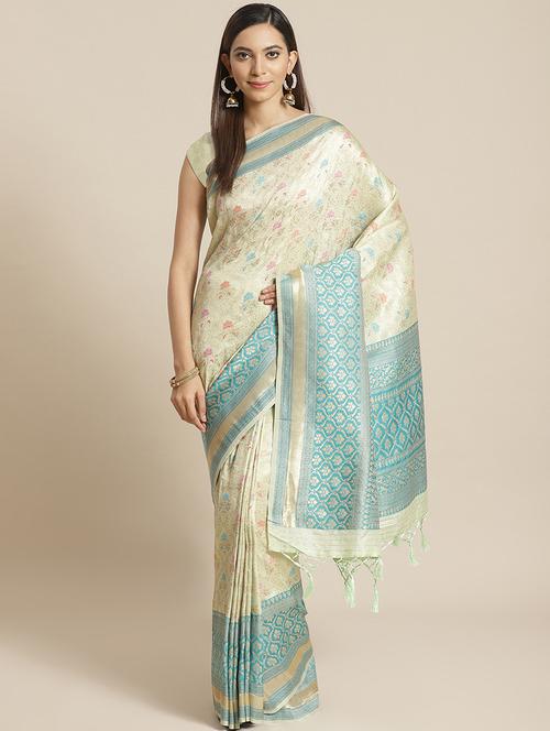 jacquard banarasi saree with blouse - 17826209 - Very Small Image - 1