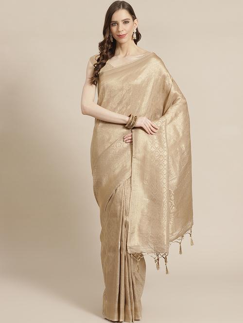 jacquard banarasi saree with blouse - 17826221 - Very Small Image - 1