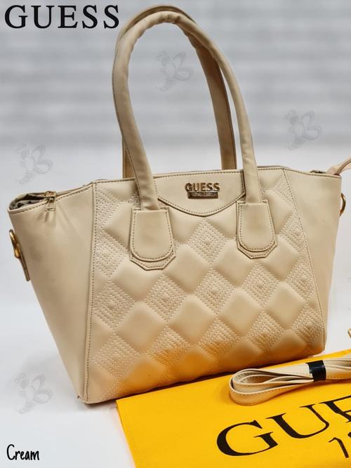 cream leatherette(pu) handbag - 17826788 - Very Small Image - 1