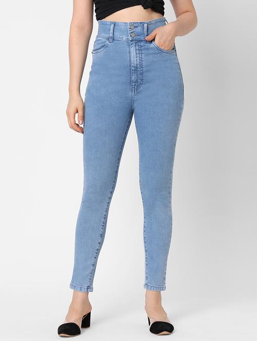 high rise stone washed jean - 17827088 - Very Small Image - 1