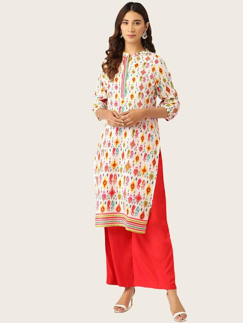 printed kurta palazzo set - 17827300 - Very Small Image - 1