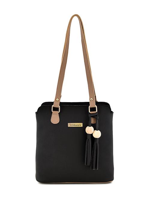 black leatherette (pu) handbag - 17827761 - Very Small Image - 1