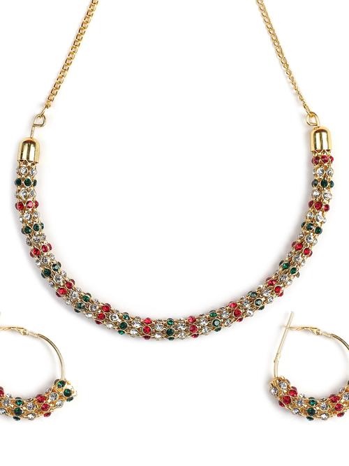 multi colored goldplated necklace - 17828521 - Very Small Image - 1