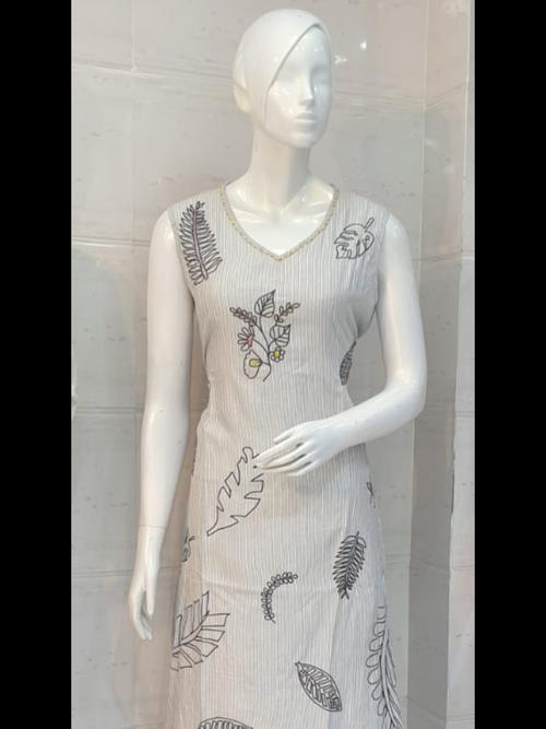 rayon dress grey color flower printed - 17828625 - Very Small Image - 1