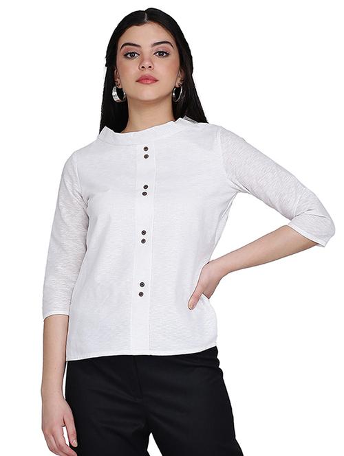 mock neck solid top - 17828995 - Very Small Image - 1