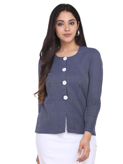 round neck striped top - 17829087 - Very Small Image - 1