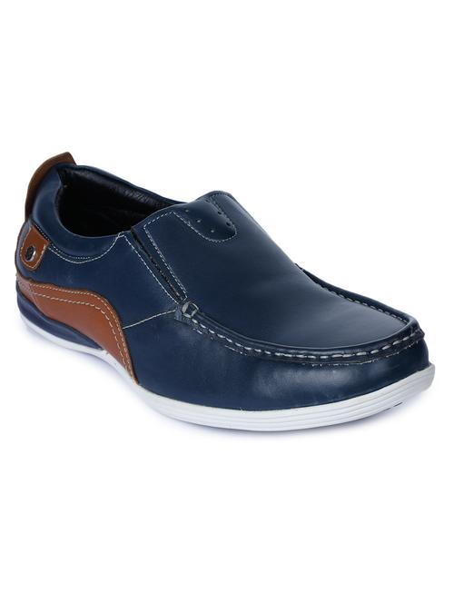 navy pu loafers - 17829369 - Very Small Image - 1