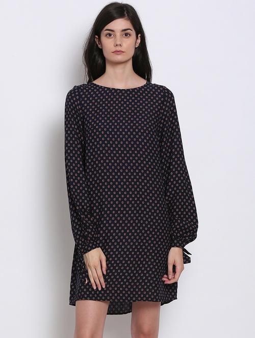 bishop sleeved printed shift dress - 17831771 - Very Small Image - 1