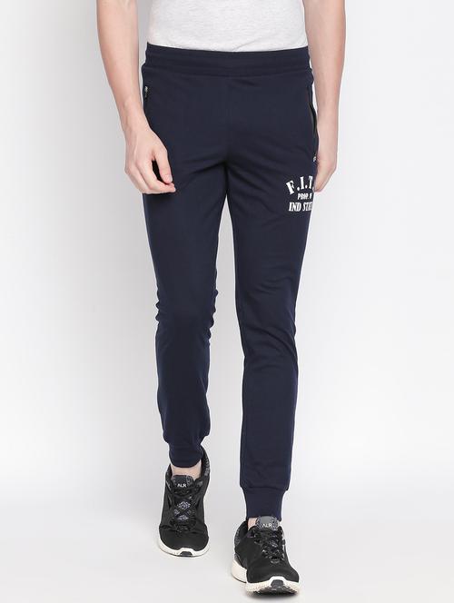 navy blue printed jogger - 17832025 - Very Small Image - 1