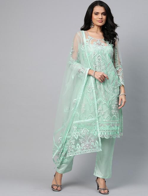 embroidered unstitched suit set - 17832103 - Very Small Image - 1