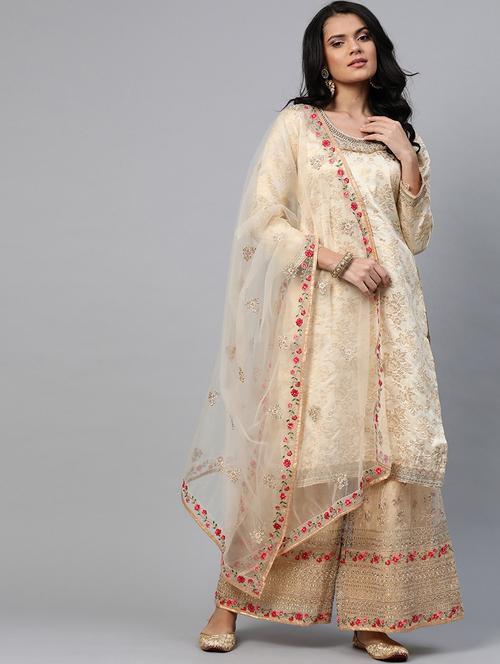 embroidered unstitched suit set - 17832118 - Very Small Image - 1