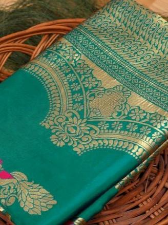 acqa blue color banarasi silk saree - 17832254 - Very Small Image - 1