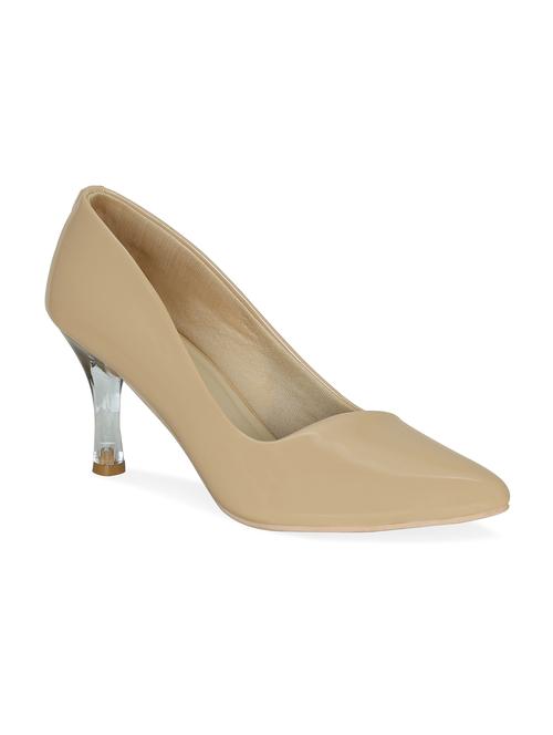 beige faux leather slip on pumps - 17832277 - Very Small Image - 1