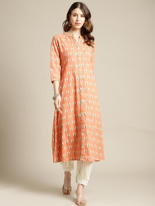 ikat a-line kurta - 17832773 - Very Small Image - 1
