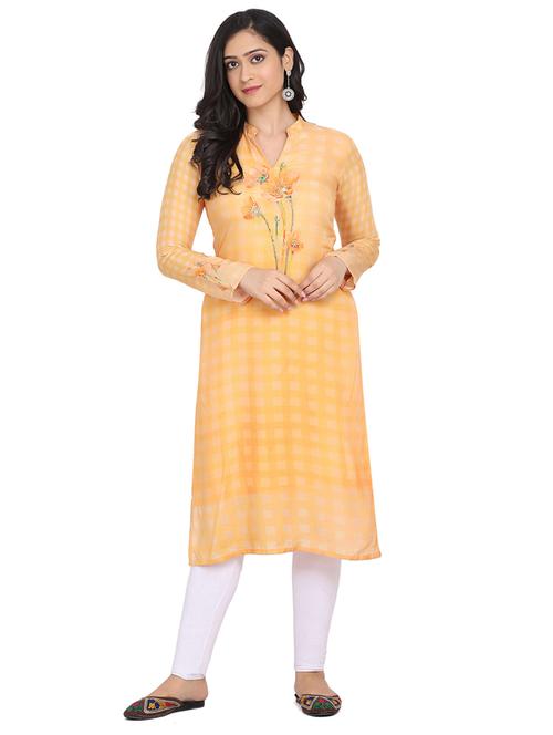 printed straight kurta - 17832790 - Very Small Image - 1